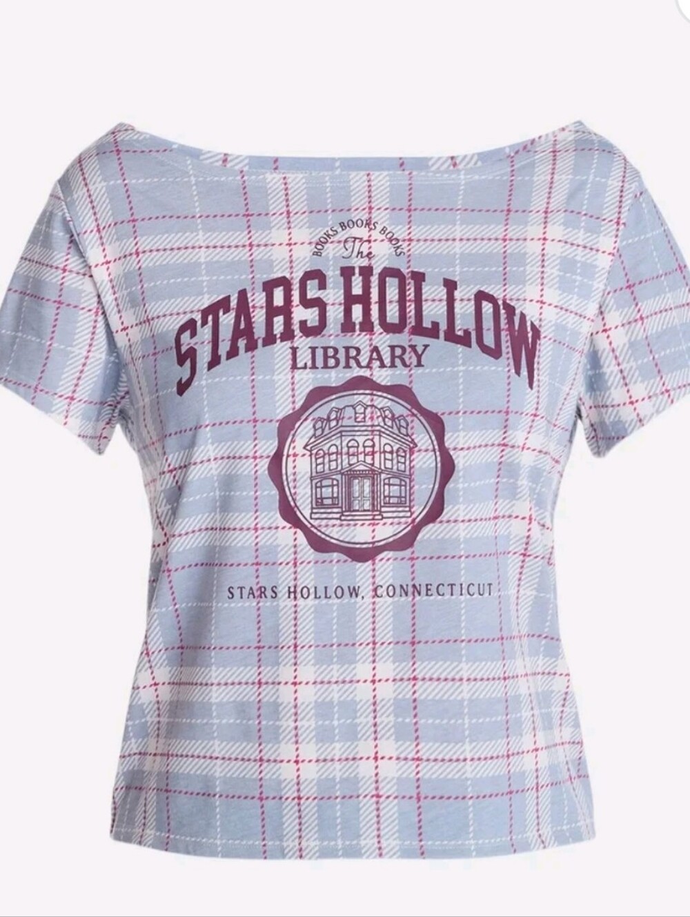 Gilmore Girls Women's Off the Shoulder Skimmer Tee,